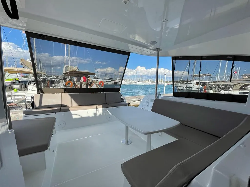 Deck of Fratelli, a Lagoon 40 catamaran at Volos Municipality, Greece