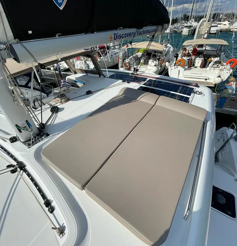 Deck of Fratelli, a Lagoon 40 catamaran at Volos Municipality, Greece