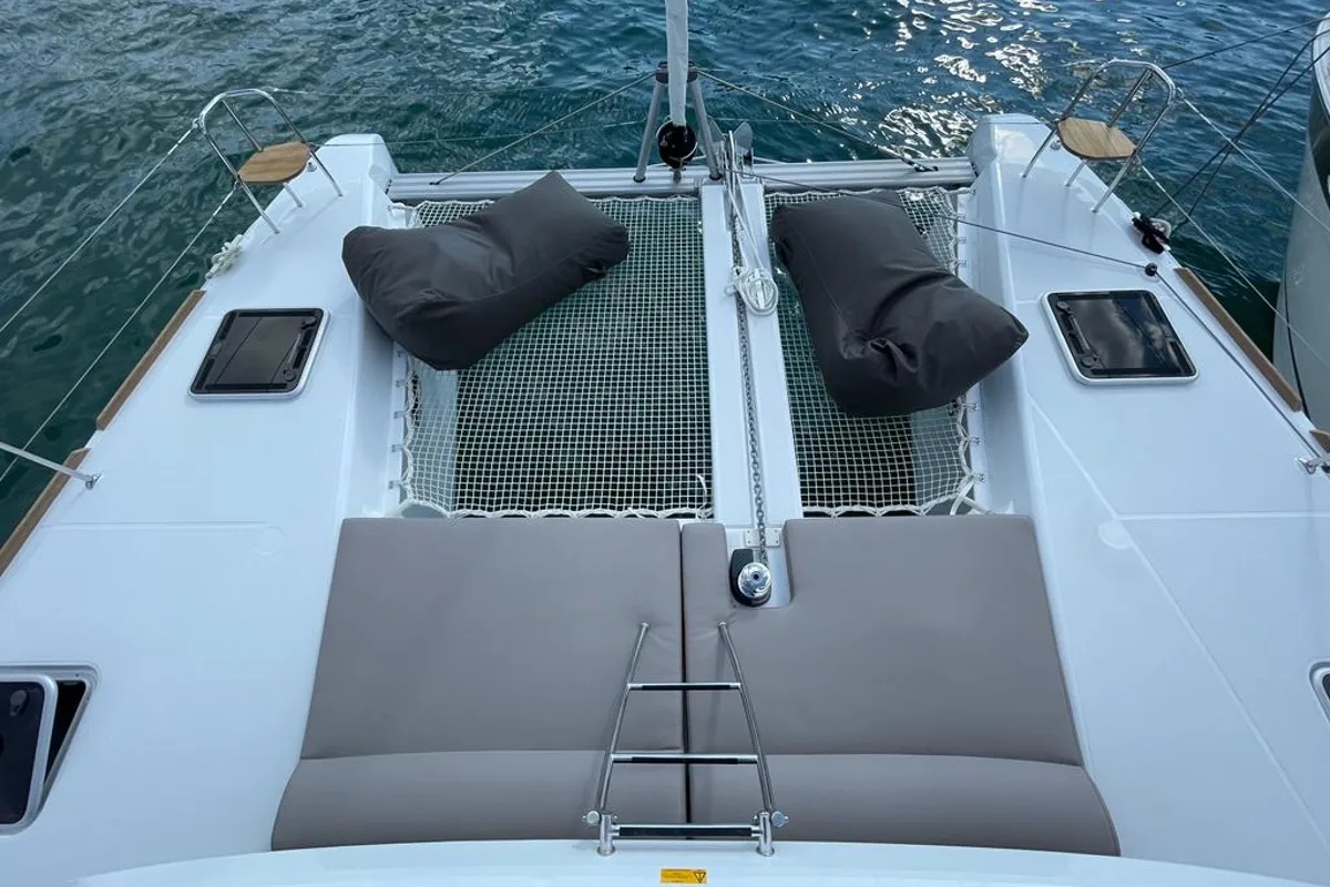 Deck of Fratelli, a Lagoon 40 catamaran at Volos Municipality, Greece