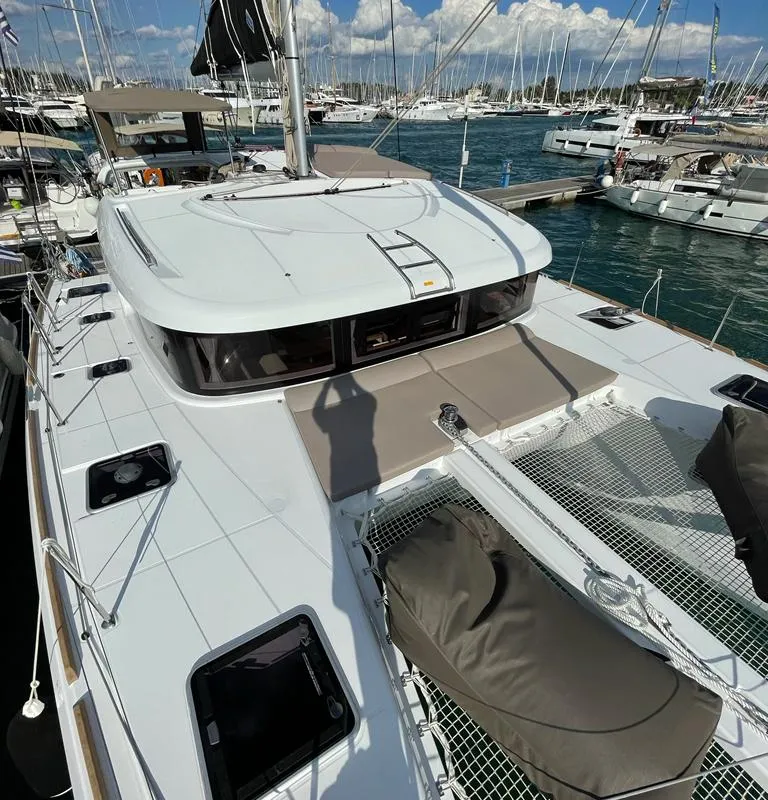 Deck of Fratelli, a Lagoon 40 catamaran at Volos Municipality, Greece