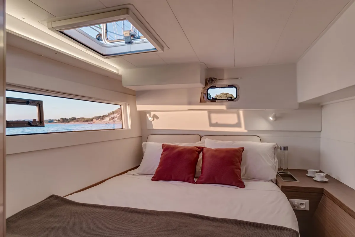 Cabin on Fratelli, a Lagoon 40 catamaran at Volos Municipality, Greece