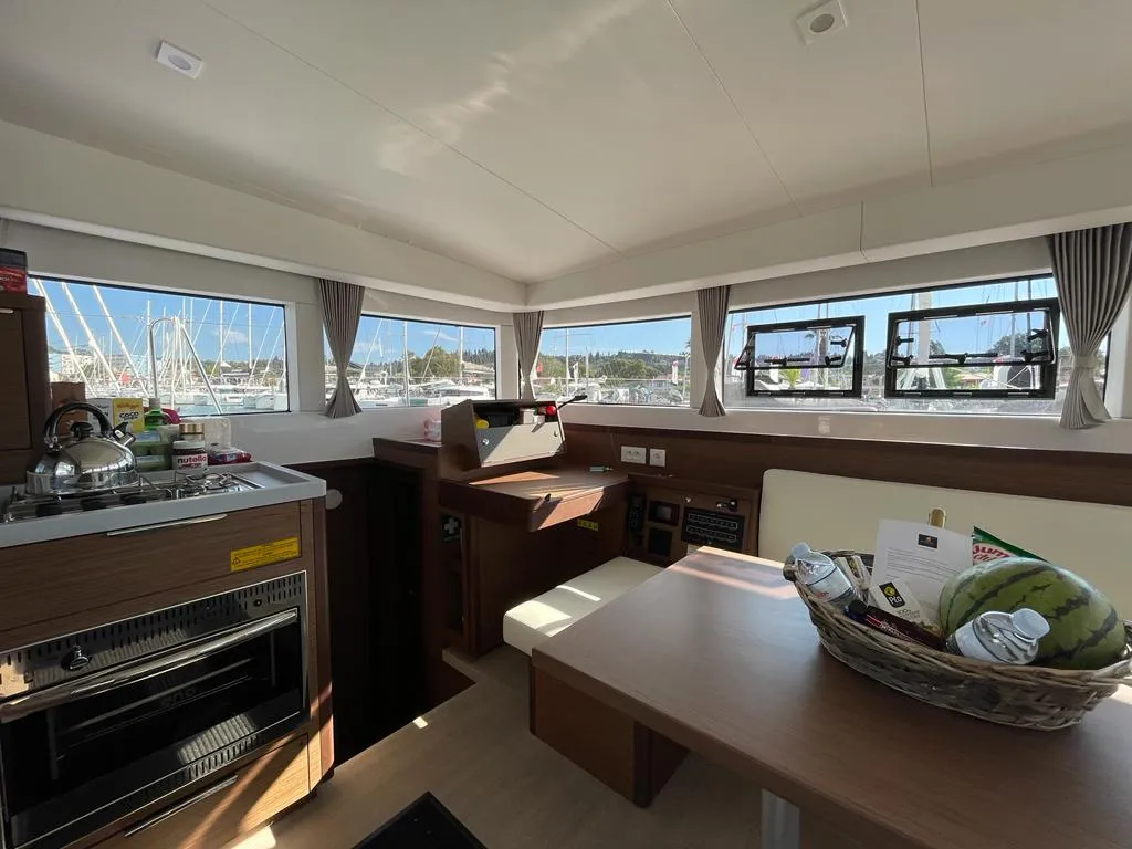 Salon of Fratelli, a Lagoon 40 catamaran at Volos Municipality, Greece