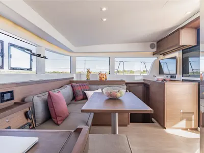Salon of Fratelli, a Lagoon 40 catamaran at Volos Municipality, Greece
