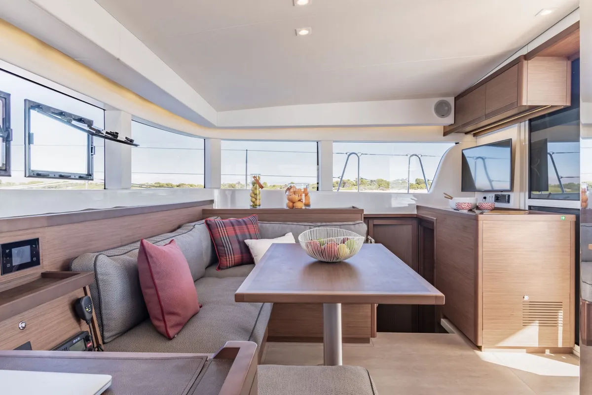 Salon of Fratelli, a Lagoon 40 catamaran at Volos Municipality, Greece