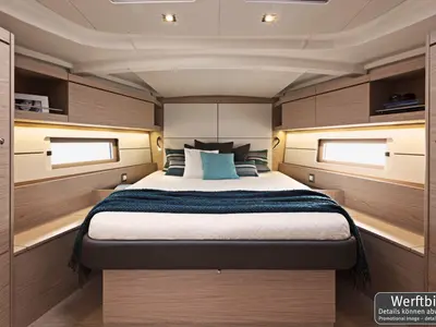 Cabin on Paula, a Beneteau Oceanis 46.1 sailboat at Palma de Mallorca, Spain