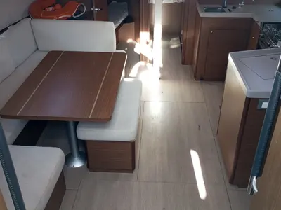 Salon of Ocean Pearl, a Beneteau Oceanis 40.1 sailboat at Zakynthos Municipal Unit, Greece