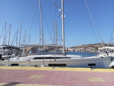 Exterior view of Ocean Pearl, a Beneteau Oceanis 40.1 sailboat at Zakynthos Municipal Unit, Greece