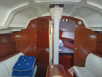 Salon of Grote Beer, a Beneteau First 36.7 sailboat at Yerseke, Netherlands