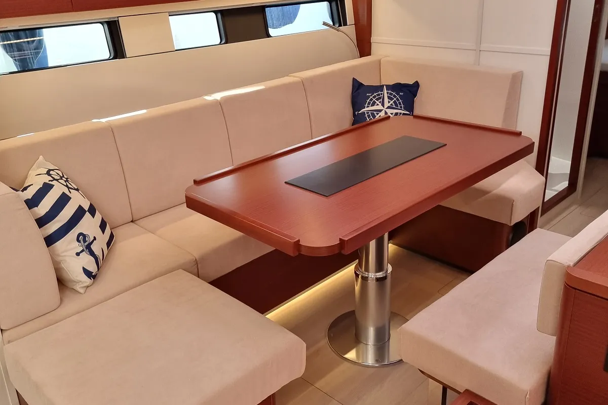 Salon of Fibi, a Hanse 460 sailboat at Grad Pula, Croatia