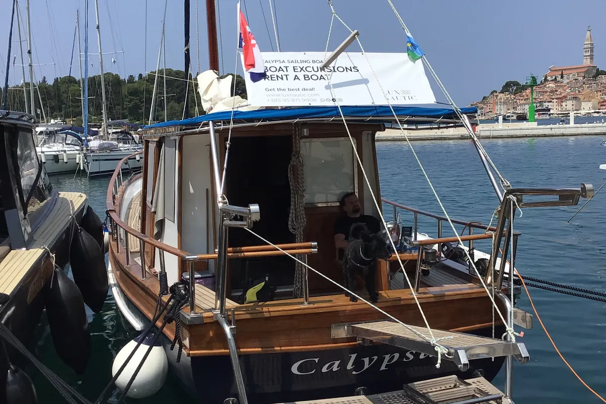 Exterior view of Calypsa, a Gulet Sail boat sailboat at Grad Rovinj, Croatia