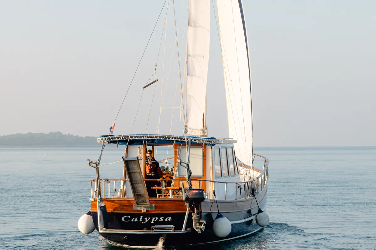 Exterior view of Calypsa, a Gulet Sail boat sailboat at Grad Rovinj, Croatia