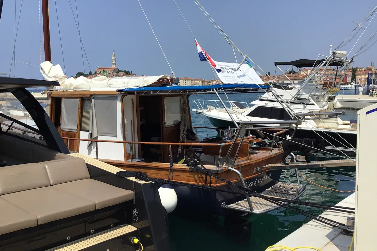 Exterior view of Calypsa, a Gulet Sail boat sailboat at Grad Rovinj, Croatia