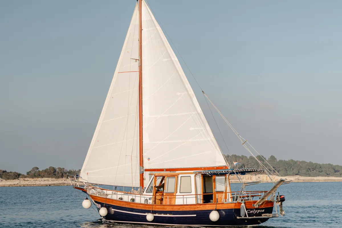 Exterior view of Calypsa, a Gulet Sail boat sailboat at Grad Rovinj, Croatia