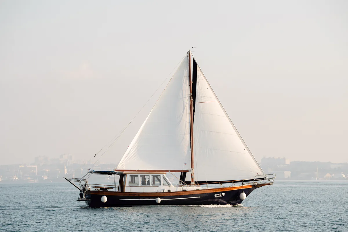Exterior view of Calypsa, a Gulet Sail boat sailboat at Grad Rovinj, Croatia