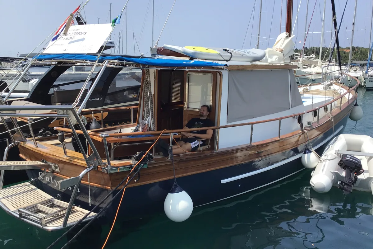 Exterior view of Calypsa, a Gulet Sail boat sailboat at Grad Rovinj, Croatia