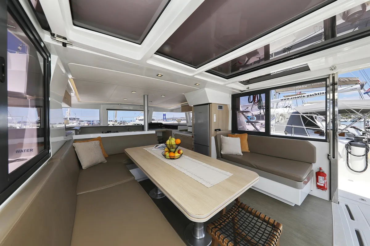 Salon of Wendy, a Bali 4.1 catamaran at Grad Biograd na Moru, Croatia