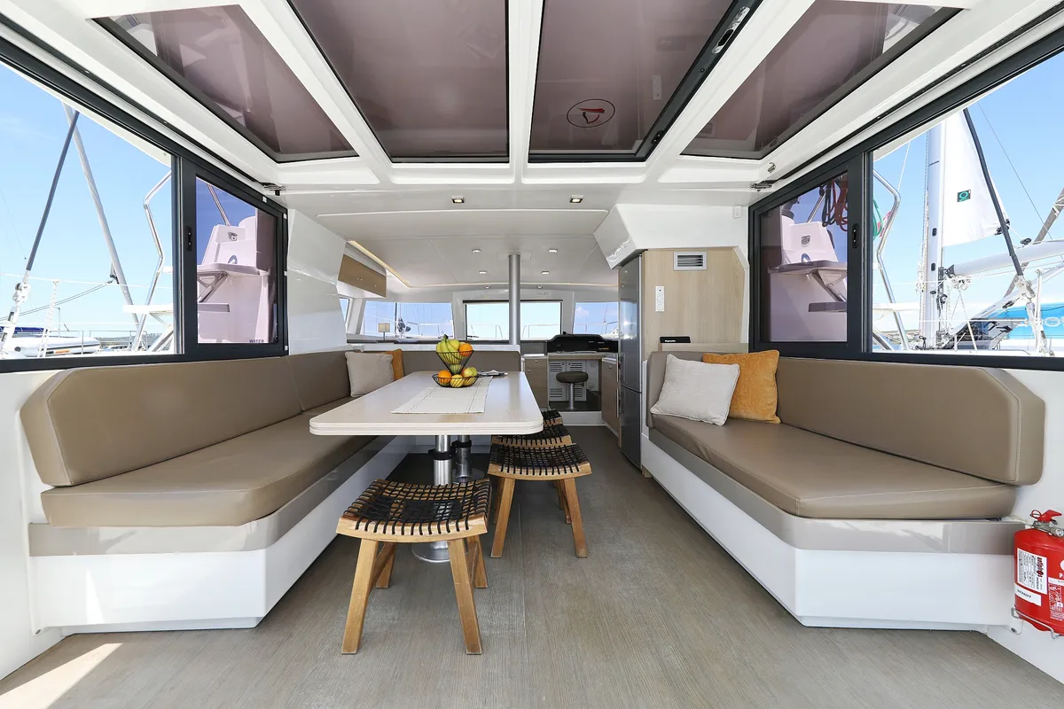 Salon of Wendy, a Bali 4.1 catamaran at Grad Biograd na Moru, Croatia