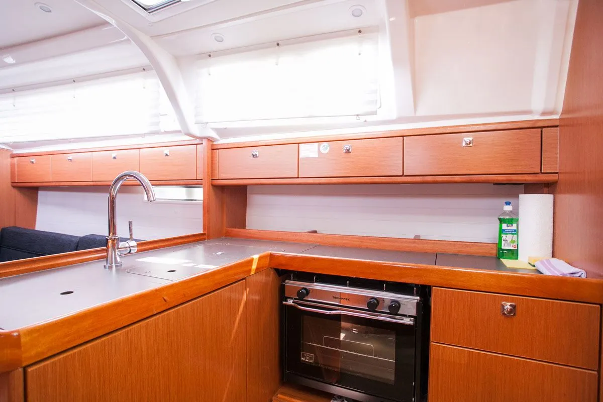 Galley of Nancy, a Bavaria Cruiser 37 sailboat at Dubrovnik, Croatia
