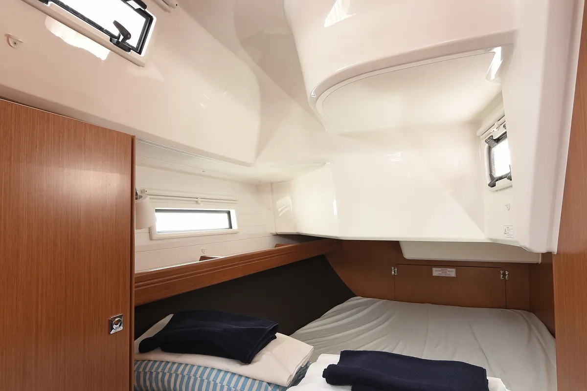 Cabin on Nancy, a Bavaria Cruiser 37 sailboat at Dubrovnik, Croatia