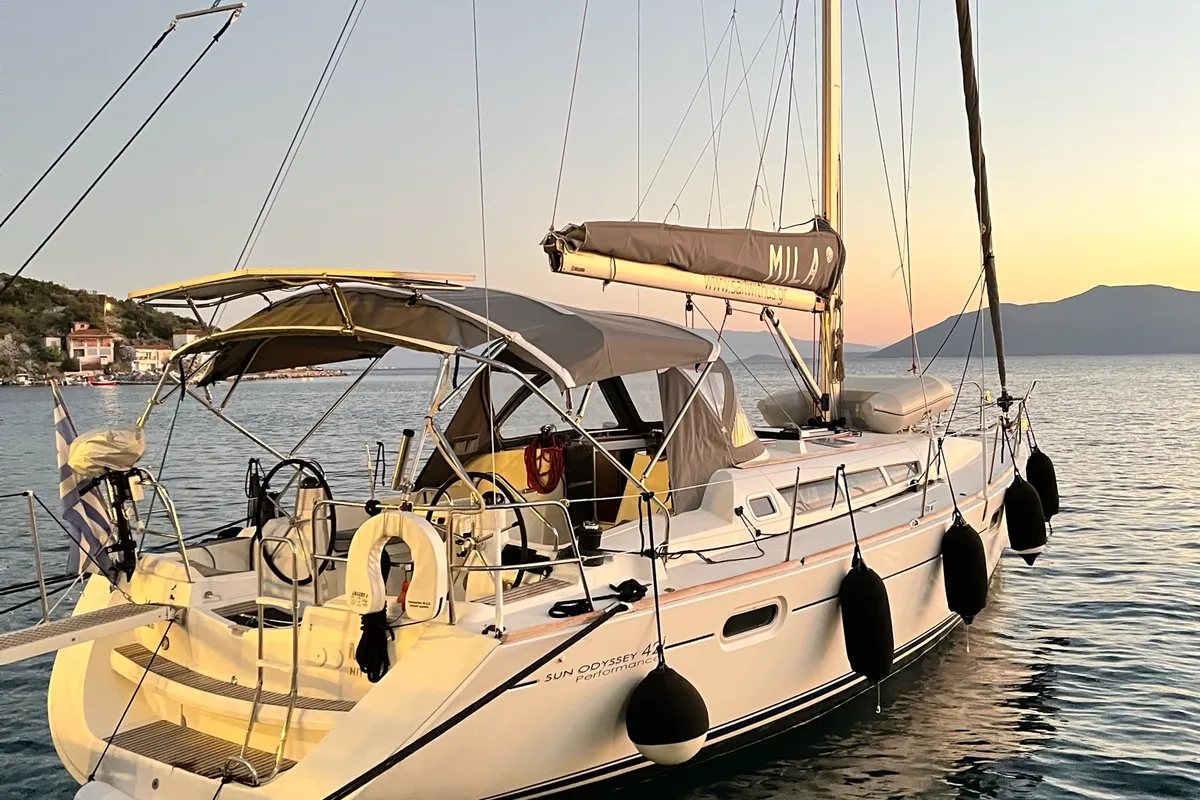 Mila, a Jeanneau Sun Odyssey 42 i sailboat at Volos, Greece