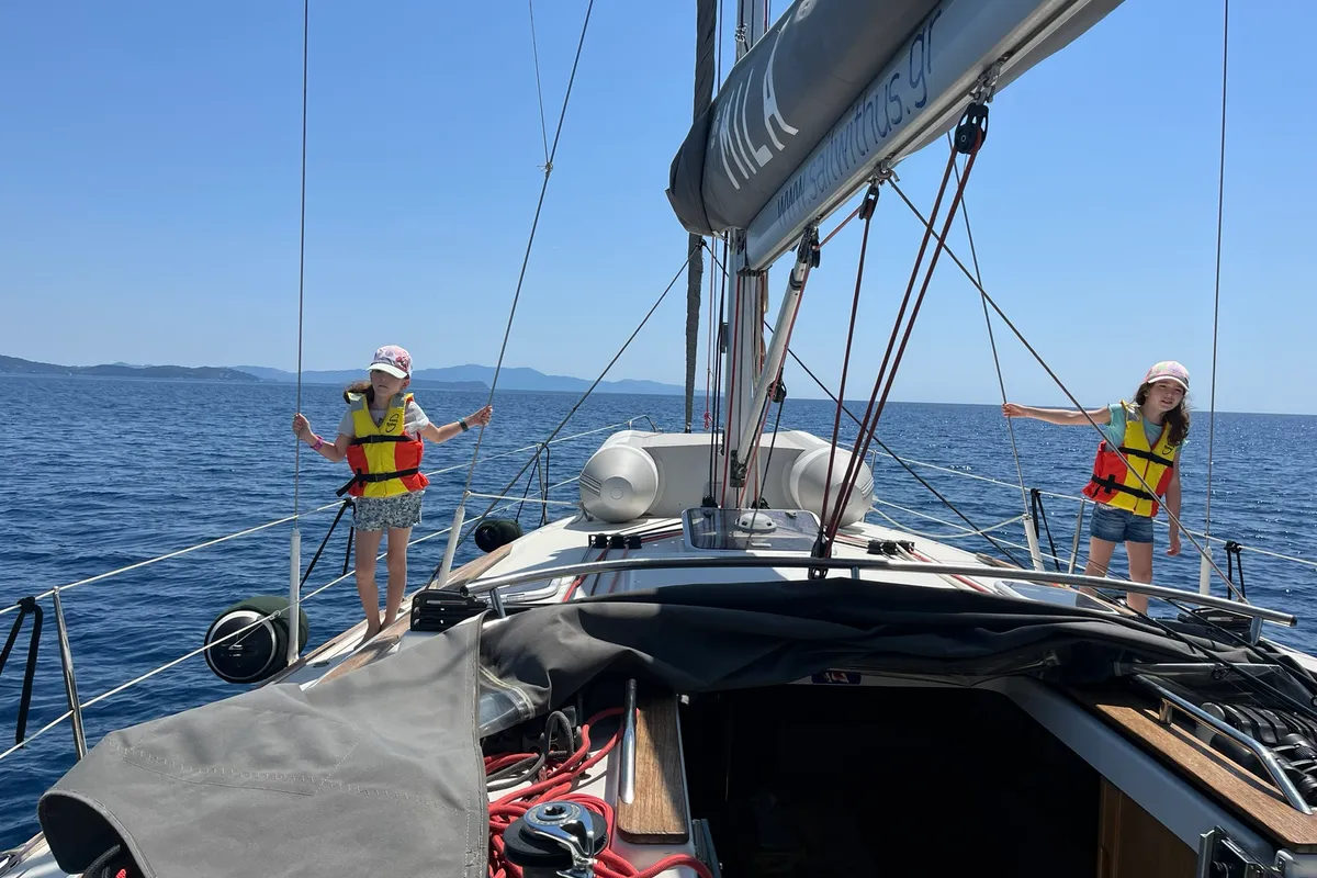 Mila, a Jeanneau Sun Odyssey 42 i sailboat at Volos, Greece