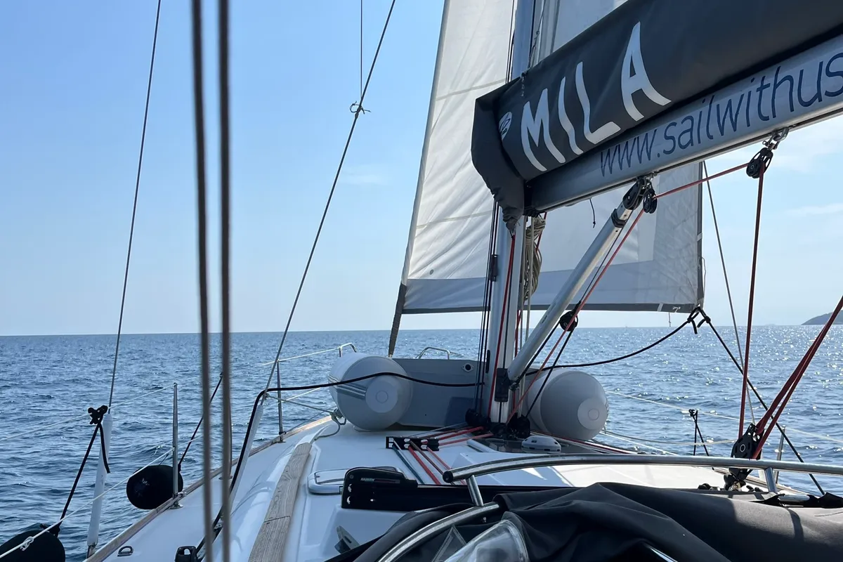Mila, a Jeanneau Sun Odyssey 42 i sailboat at Volos, Greece