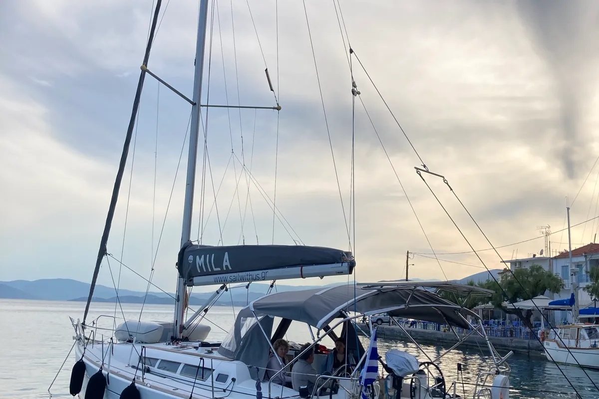 Mila, a Jeanneau Sun Odyssey 42 i sailboat at Volos, Greece
