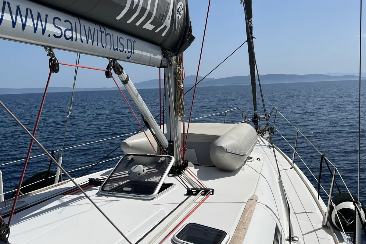 Mila, a Jeanneau Sun Odyssey 42 i sailboat at Volos, Greece