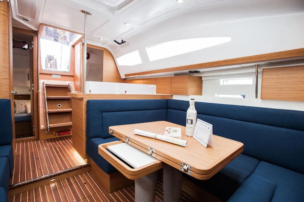 Salon of Fortiss, a Elan Impression 40 sailboat at Zadar, Croatia