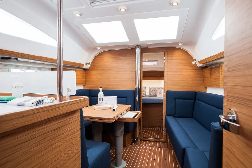 Salon of Fortiss, a Elan Impression 40 sailboat at Zadar, Croatia