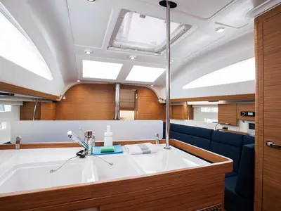 Salon of Fortiss, a Elan Impression 40 sailboat at Zadar, Croatia