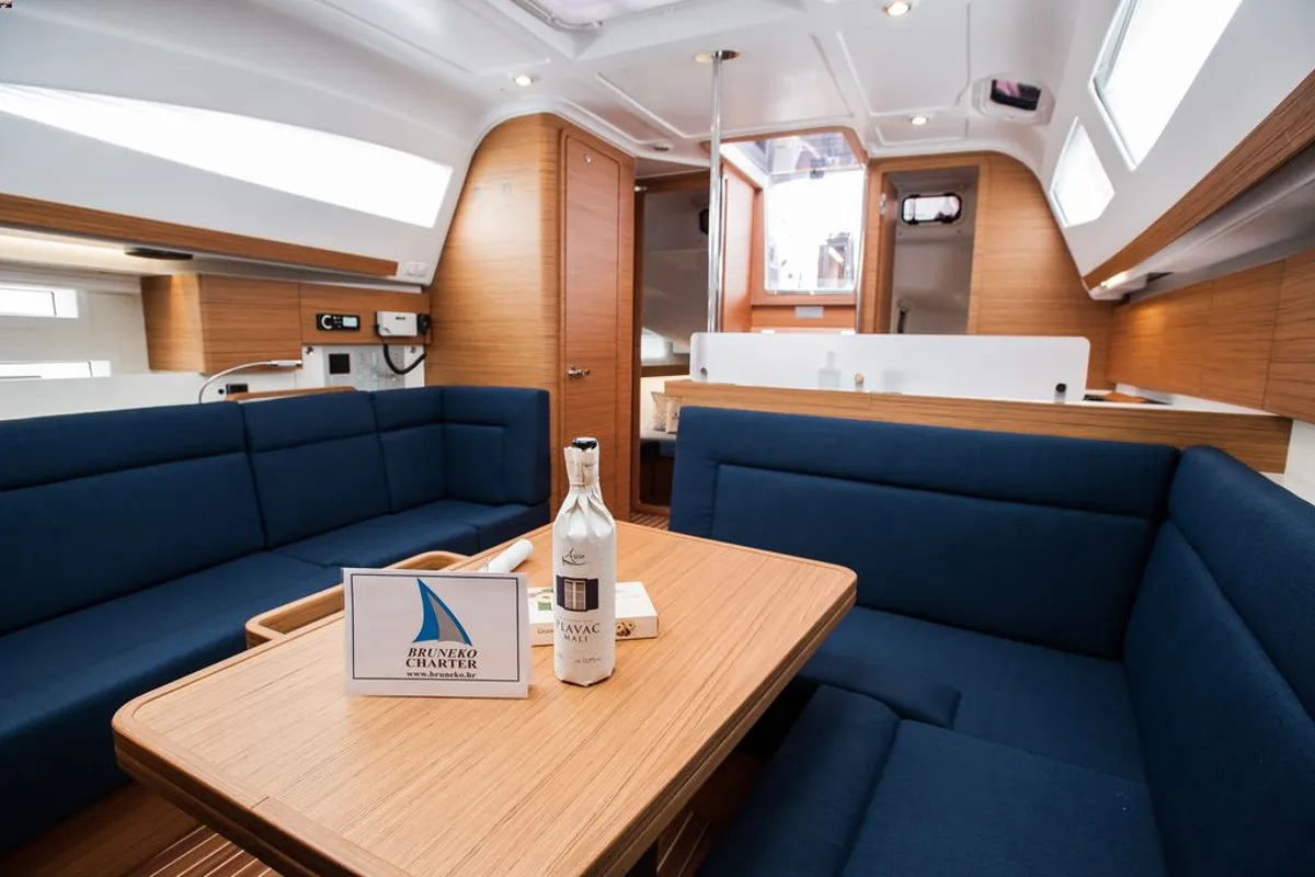 Salon of Fortiss, a Elan Impression 40 sailboat at Zadar, Croatia