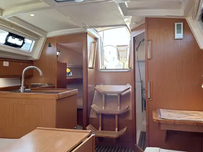 Galley of Little Joe, a Bavaria Cruiser 34 sailboat at Rogoznica, Croatia