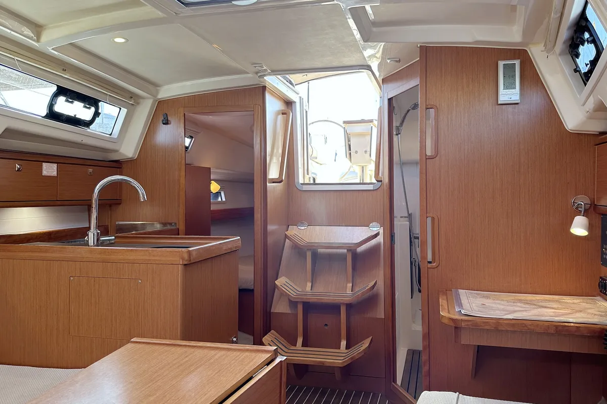 Galley of Little Joe, a Bavaria Cruiser 34 sailboat at Rogoznica, Croatia