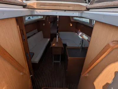 Salon of Little Joe, a Bavaria Cruiser 34 sailboat at Rogoznica, Croatia