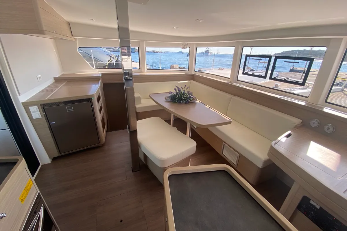 Salon of Copernicus, a Lagoon 42 catamaran at St. George's, Grenada