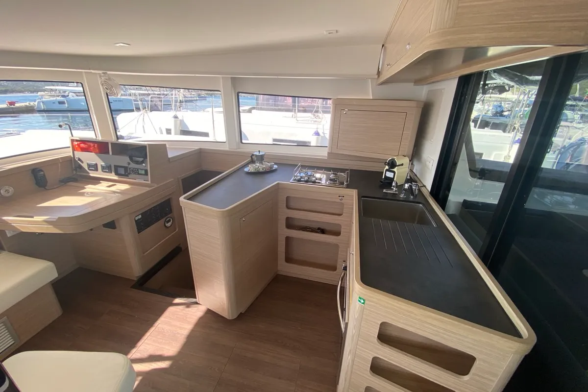 Galley of Copernicus, a Lagoon 42 catamaran at St. George's, Grenada