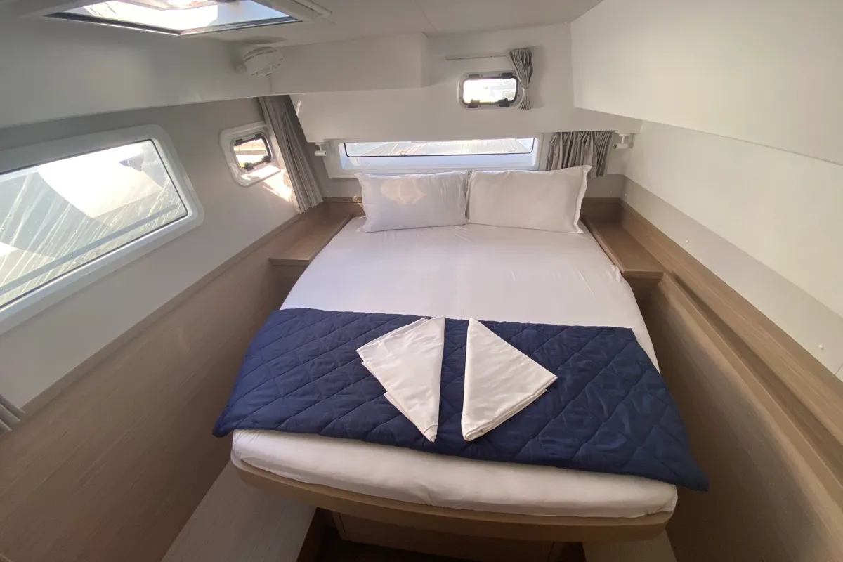 Cabin on Copernicus, a Lagoon 42 catamaran at St. George's, Grenada