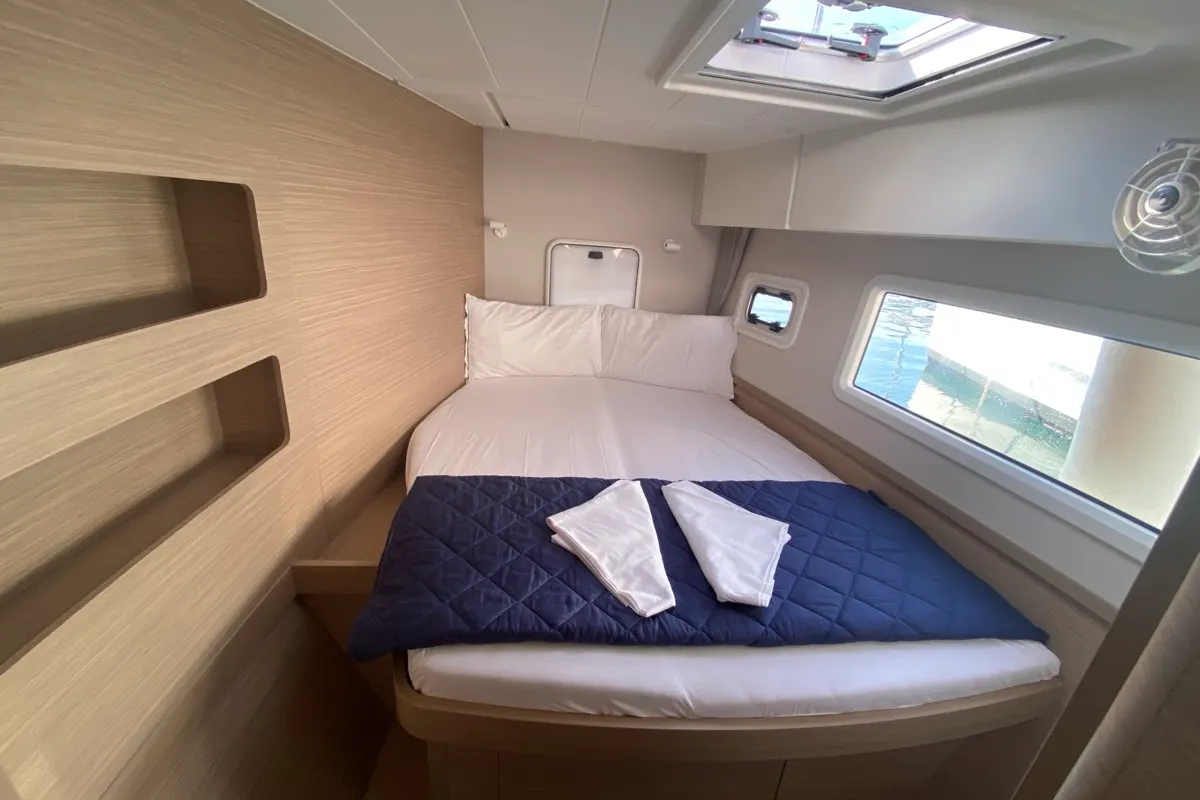 Cabin on Copernicus, a Lagoon 42 catamaran at St. George's, Grenada