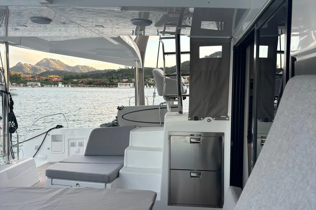 Galley of Veryta, a Lagoon 42 catamaran at Olbia, Italy