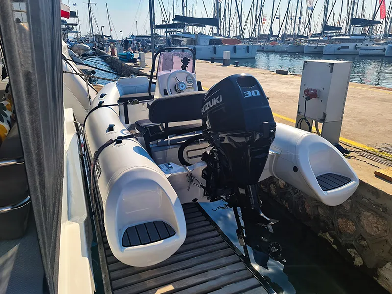Breezer, a Fountaine Pajot Aura 51 catamaran at Preveza, Greece
