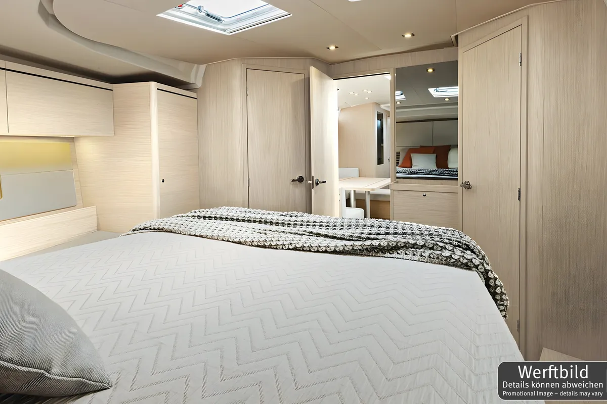Cabin on Aquaris, a Beneteau Oceanis 51.1 sailboat at Palma de Mallorca, Spain