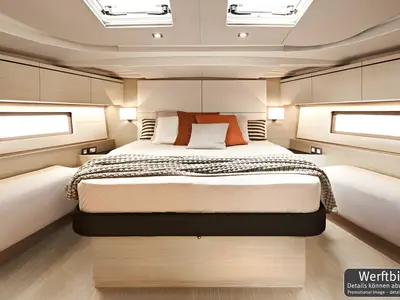 Cabin on Aquaris, a Beneteau Oceanis 51.1 sailboat at Palma de Mallorca, Spain
