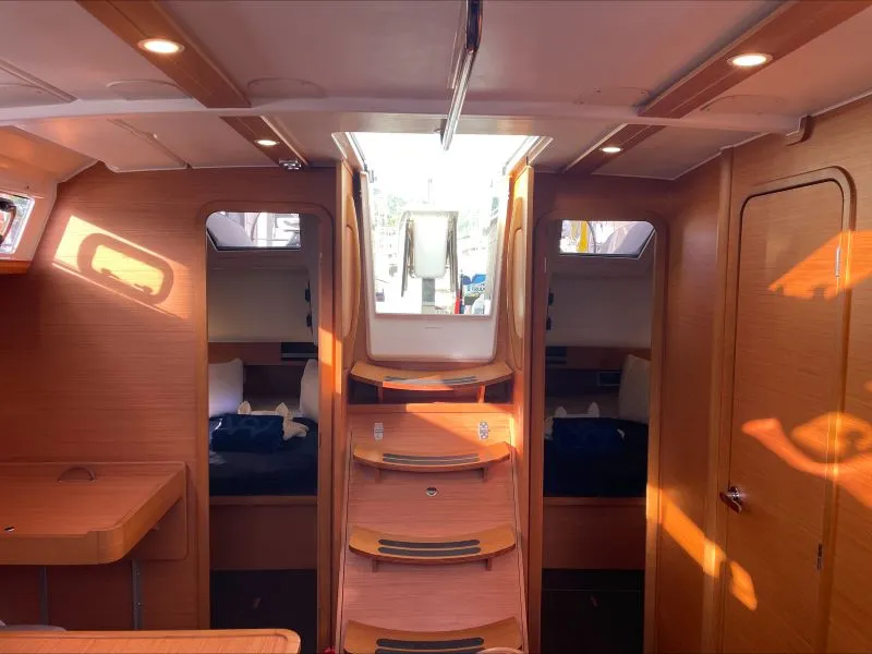 Salon of Penelope, a Dufour 430 sailboat at Road Town, British Virgin Islands