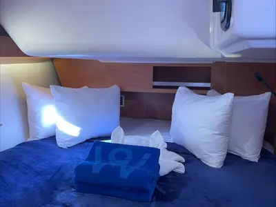 Cabin on Penelope, a Dufour 430 sailboat at Road Town, British Virgin Islands