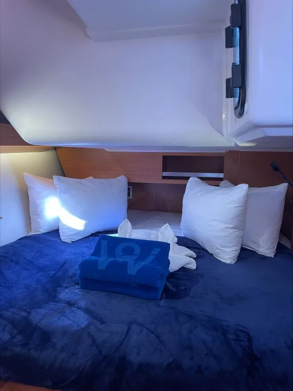 Cabin on Penelope, a Dufour 430 sailboat at Road Town, British Virgin Islands