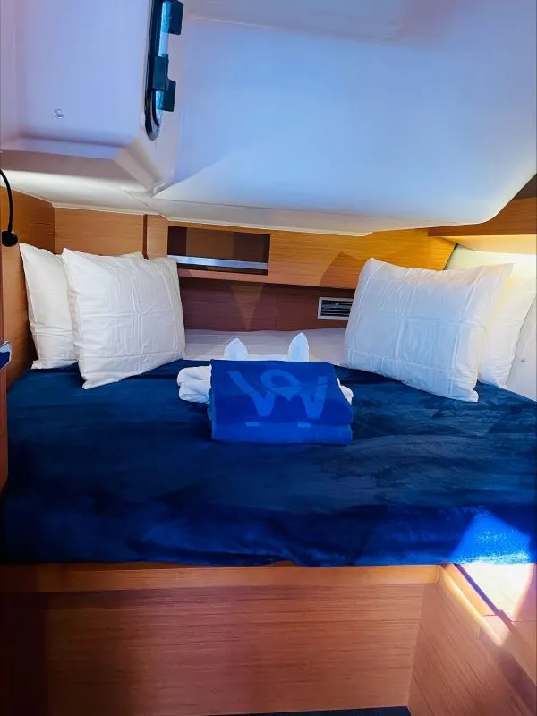 Cabin on Penelope, a Dufour 430 sailboat at Road Town, British Virgin Islands