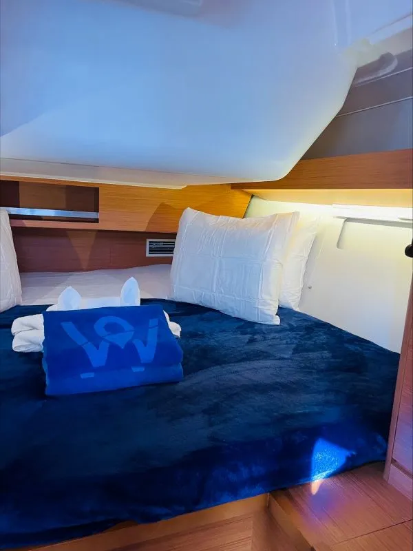 Cabin on Penelope, a Dufour 430 sailboat at Road Town, British Virgin Islands