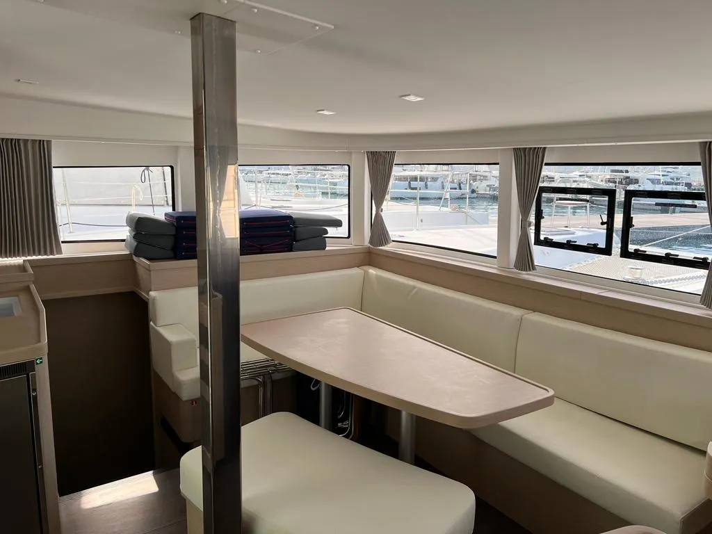 Cabin on Sissi, a Lagoon 42 catamaran at Capo d'Orlando, Italy
