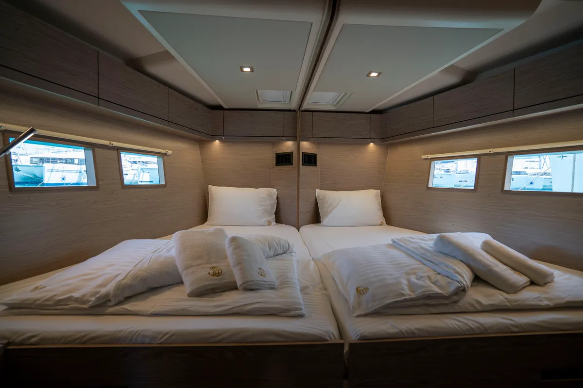 Cabin on Mila Felice, a Hanse 548 sailboat at Seget Donji, Croatia